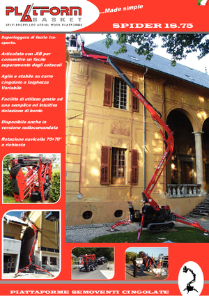 Гусеничні підйомники з шарнірною стрілою Basket Spider 18.75