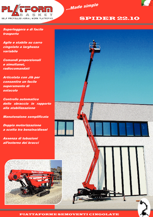 Гусеничні підйомники з шарнірною стрілою Basket Spider 22.10