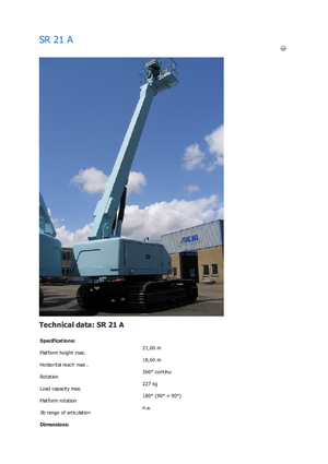 Гусеничні телескопічні підйомники Aichi SR21A