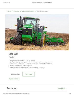 Гусеничні трактори John Deere 9RT 470