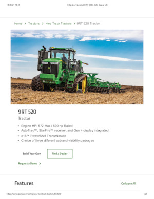 Гусеничні трактори John Deere 9RT 520