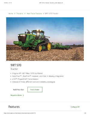 Гусеничні трактори John Deere 9RT 570