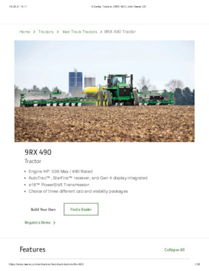 Гусеничні трактори John Deere 9RX 490