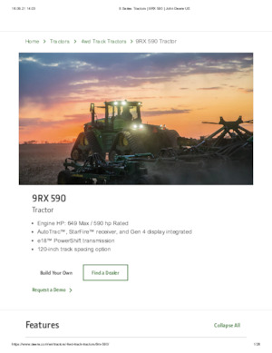 Гусеничні трактори John Deere 9RX 590