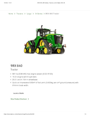 Гусеничні трактори John Deere 9RX 640