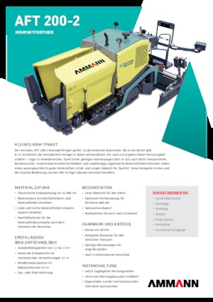 Гусеничні асфальтоукладачі Ammann AFT 200-2