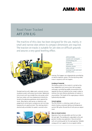 Гусеничні асфальтоукладачі Ammann AFT 270 E/G