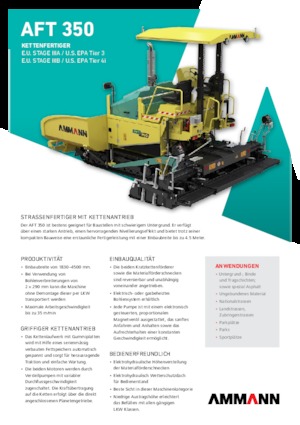 Гусеничні асфальтоукладачі Ammann AFT 350 E/G