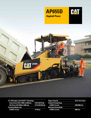 Гусеничні асфальтоукладачі Caterpillar AP655D