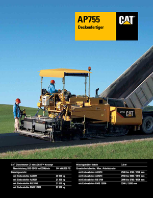 Гусеничні асфальтоукладачі Caterpillar AP755