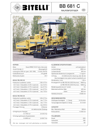 Гусеничні асфальтоукладачі Bitelli BB 681 C-RB 5700 VB