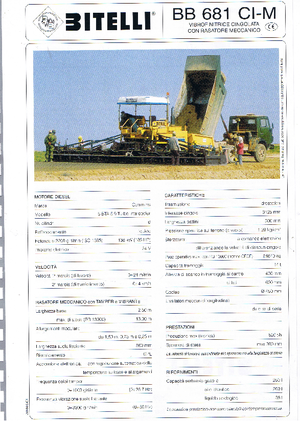 Гусеничні асфальтоукладачі Bitelli BB 681 CI-M-RB 13000 VB