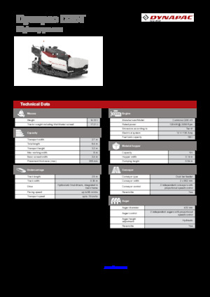 Гусеничні асфальтоукладачі Dynapac D25T