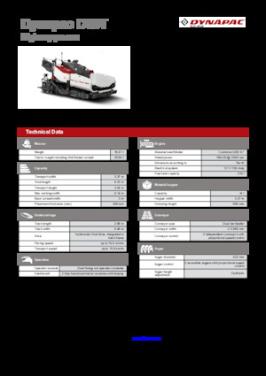 Гусеничні асфальтоукладачі Dynapac D30T