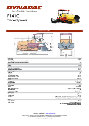 Гусеничні асфальтоукладачі Dynapac F 141 C