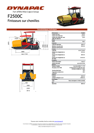 Гусеничні асфальтоукладачі Dynapac F 2500 C