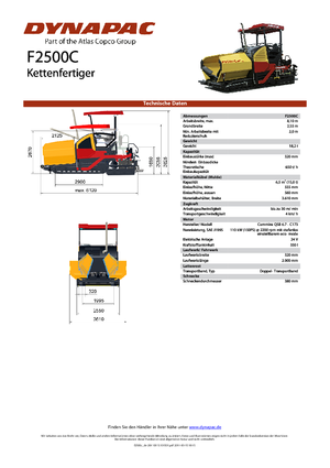 Гусеничні асфальтоукладачі Dynapac F 2500 C 