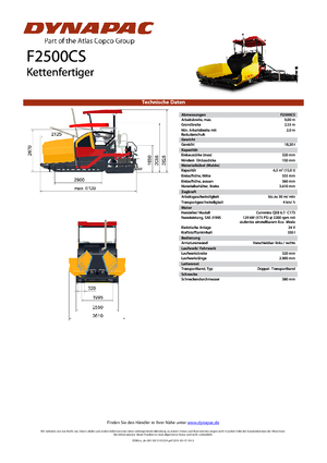 Гусеничні асфальтоукладачі Dynapac F 2500 CS