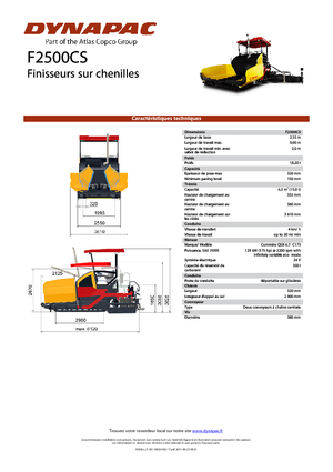 Гусеничні асфальтоукладачі Dynapac F 2500 CS