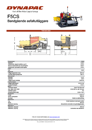 Гусеничні асфальтоукладачі Dynapac F 5 CS