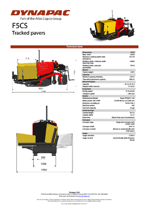 Гусеничні асфальтоукладачі Dynapac F 5 CS