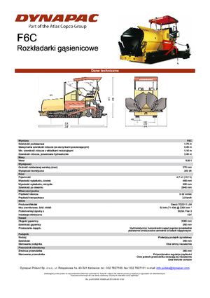 Гусеничні асфальтоукладачі Dynapac F 6 C