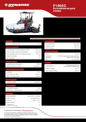Гусеничні асфальтоукладачі Dynapac F1800C