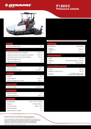 Гусеничні асфальтоукладачі Dynapac F1800C
