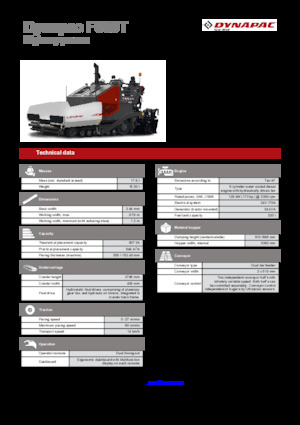 Гусеничні асфальтоукладачі Dynapac F800T