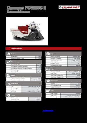 Гусеничні асфальтоукладачі Dynapac FC1300C II