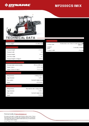 Гусеничні асфальтоукладачі Dynapac MF2500CS IMIX