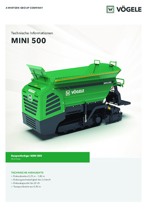 Гусеничні асфальтоукладачі Vögele MINI 500