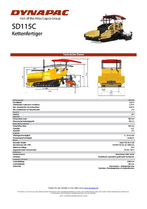 Гусеничні асфальтоукладачі Dynapac SD 115 C