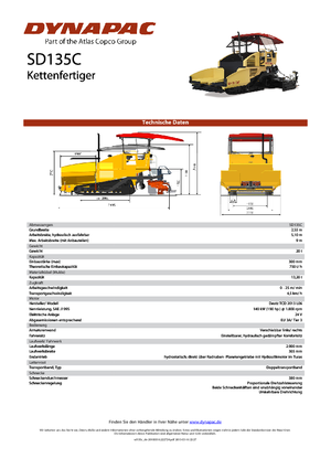 Гусеничні асфальтоукладачі Dynapac SD 135 C