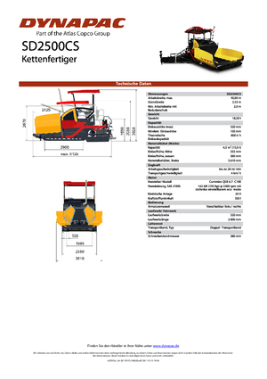 Гусеничні асфальтоукладачі Dynapac SD 2500 CS