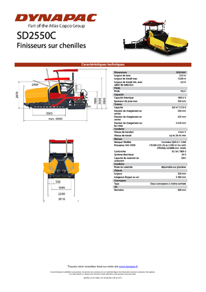 Гусеничні асфальтоукладачі Dynapac SD 2550 C