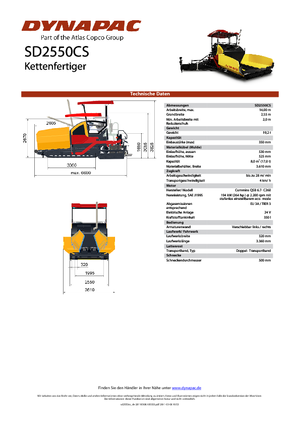 Гусеничні асфальтоукладачі Dynapac SD 2550 CS