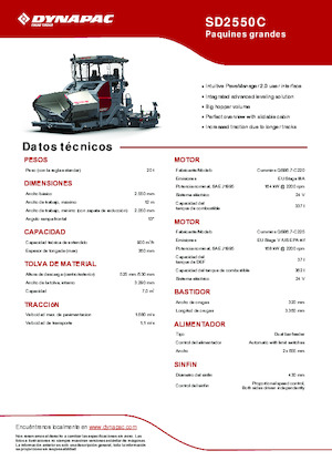 Гусеничні асфальтоукладачі Dynapac SD2550C