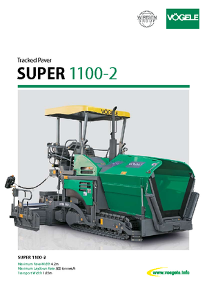 Гусеничні асфальтоукладачі Vögele Super 1100-2