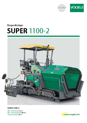Гусеничні асфальтоукладачі Vögele Super 1100-2