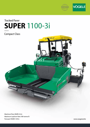 Гусеничні асфальтоукладачі Vögele Super 1100-3i