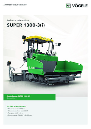 Гусеничні асфальтоукладачі Vögele Super 1300-3i