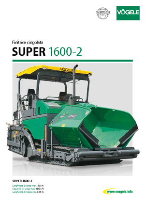 Гусеничні асфальтоукладачі Vögele Super 1600-2