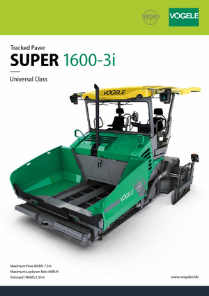Гусеничні асфальтоукладачі Vögele Super 1600-3i