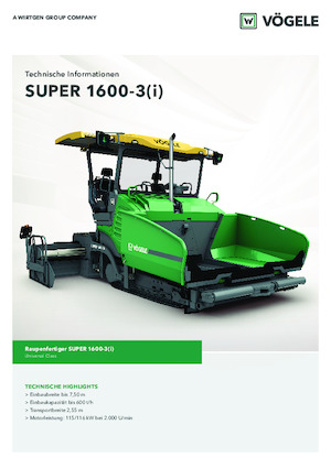 Гусеничні асфальтоукладачі Vögele Super 1600-3i