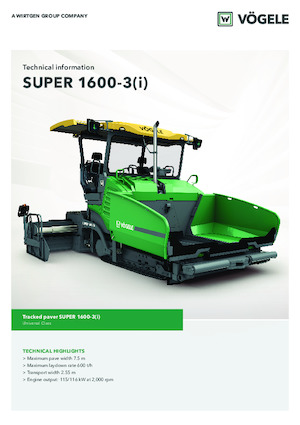 Гусеничні асфальтоукладачі Vögele Super 1600-3i