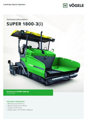 Гусеничні асфальтоукладачі Vögele Super 1800-3i