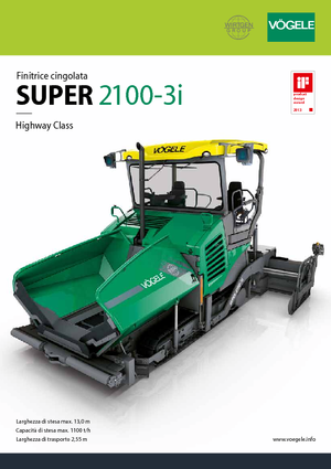 Гусеничні асфальтоукладачі Vögele Super 2100-3i