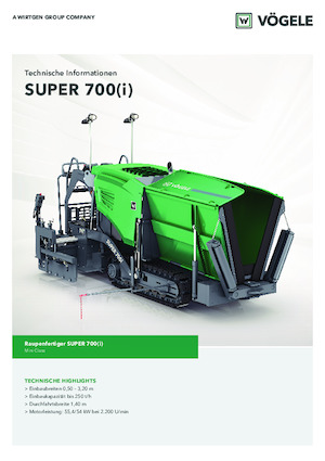 Гусеничні асфальтоукладачі Vögele Super 700i