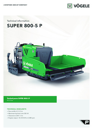 Гусеничні асфальтоукладачі Vögele SUPER 800-5 P